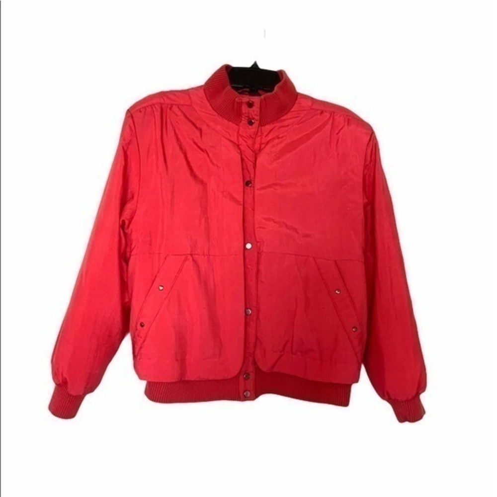 Vintage Y2K Jordache Hot Pink Puffer Ski Bomber Jacket Size M-L